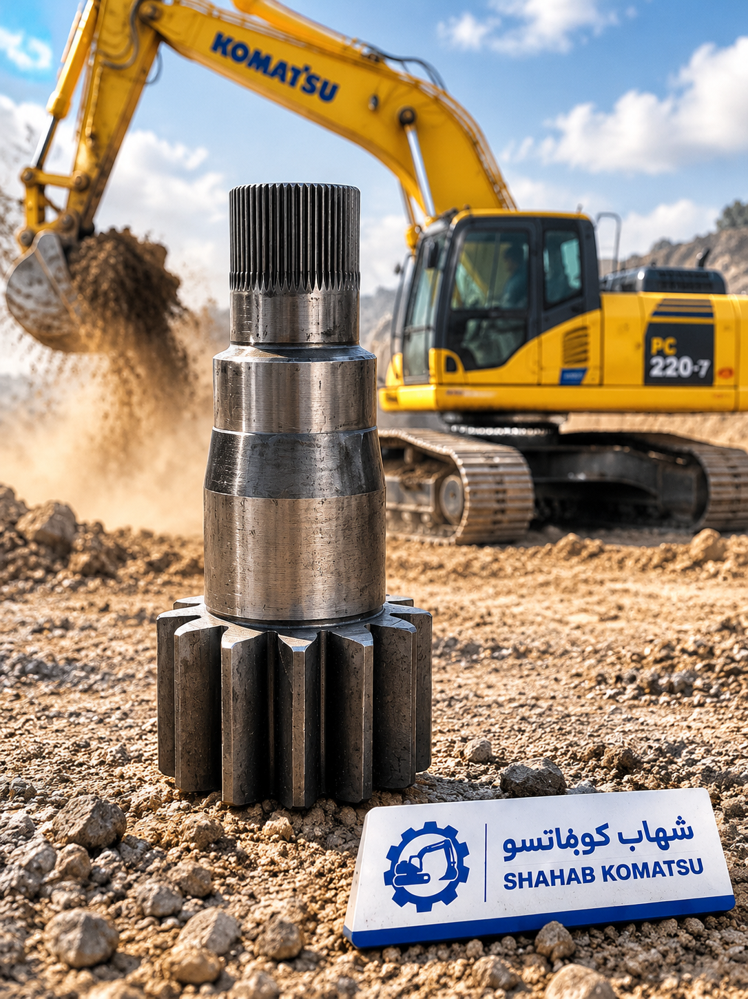پینیون گردان بیل مکانیکی کوماتسو PC220-7